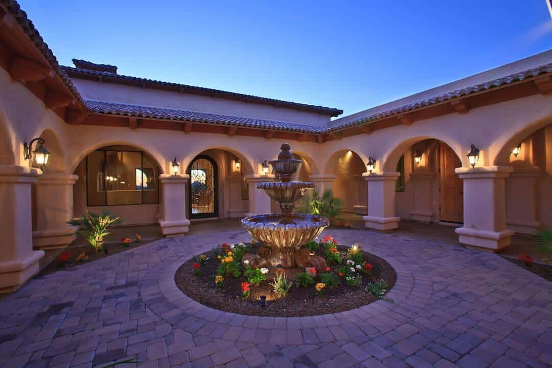 Patio water fountain install on patio in Scottsdale Arizona