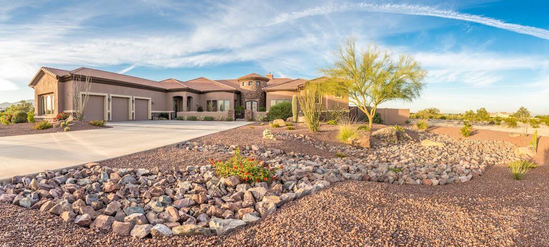 Residential landscape build and grading in Chandler Arizona