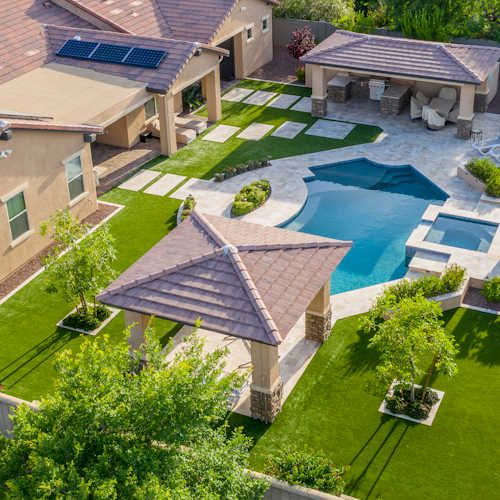 Artificial turf installation in Gilbert AZ
