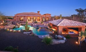 Landscape Architect Paradise Valley AZ with large artificial turf area