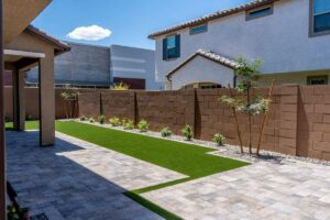 Low maintenance artificial turf lawn in Gilbert Arizona