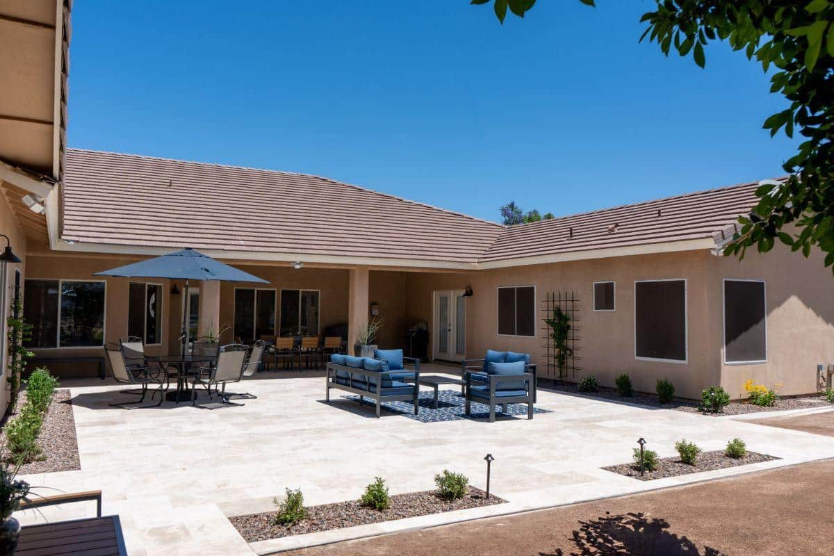 Backyard redesign with patio pavers in Chandler Arizona