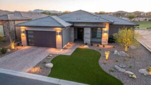 Artificial turf installation in Gilbert Arizona