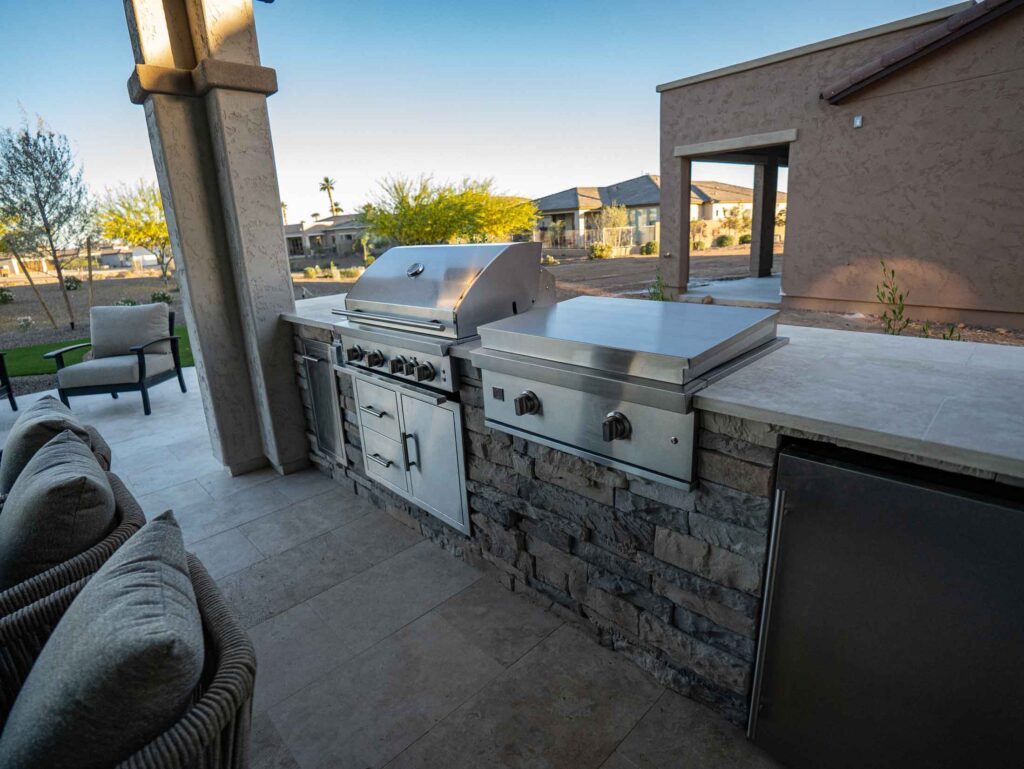 BBQ and kitchen design outdoor living area