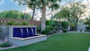Backyard Waterfall Install Near in Arizona home