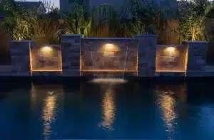 Night view of water feature