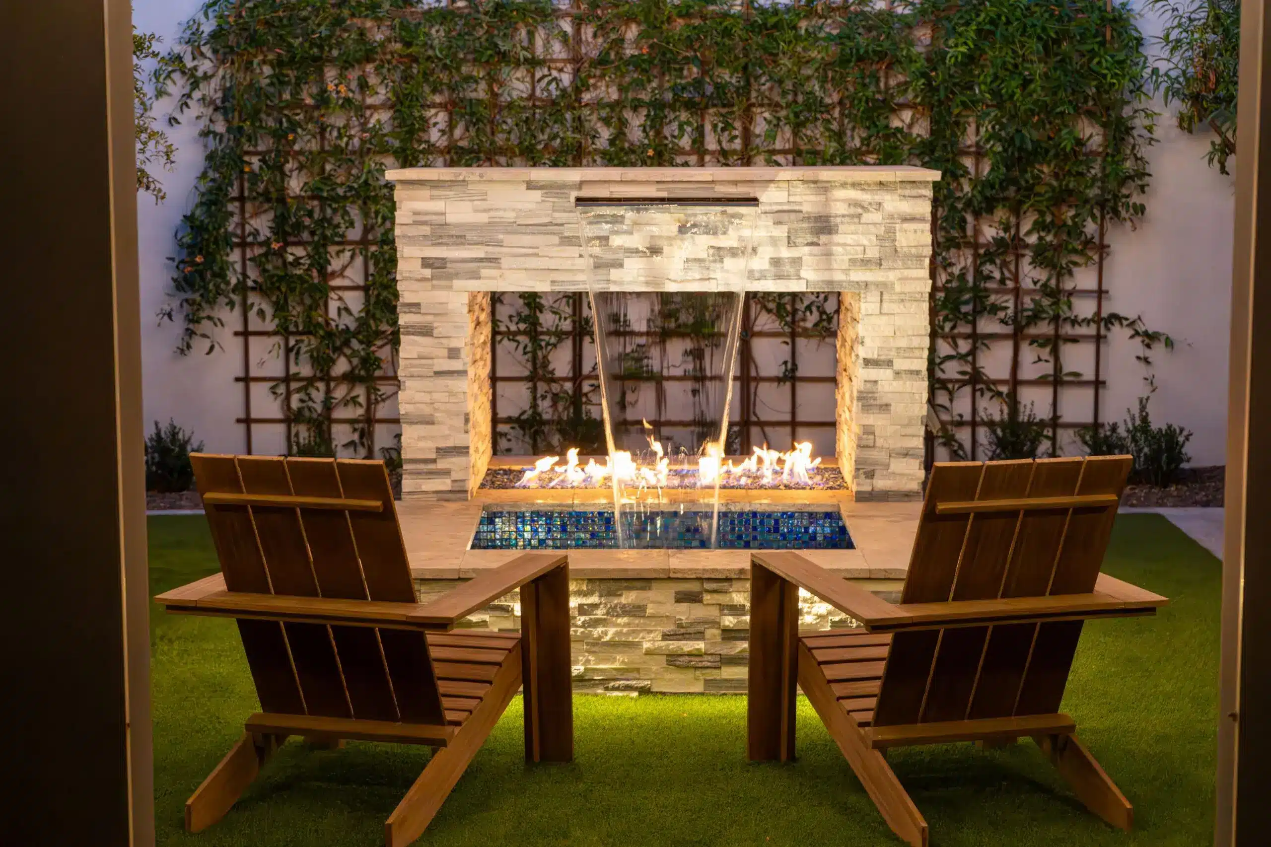 Fire pit near bbq design and installation in Gilbert