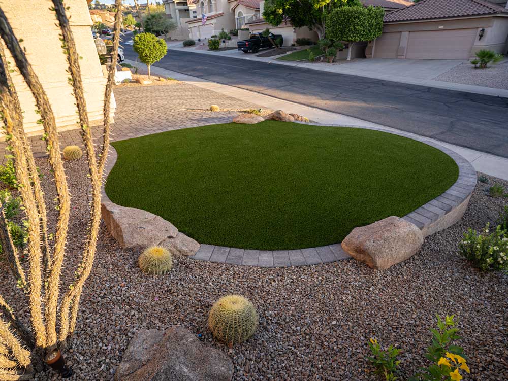 Desert Landscape with Artificial Turf