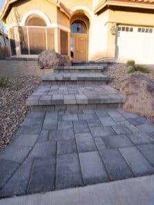 Front Yard Pavers Install in Phoenix